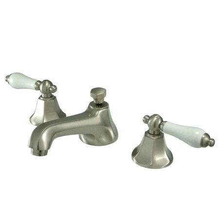 Kingston Brass KS4468PL 8" Widespread Bathroom Faucet, Brushed Nickel KS4468PL